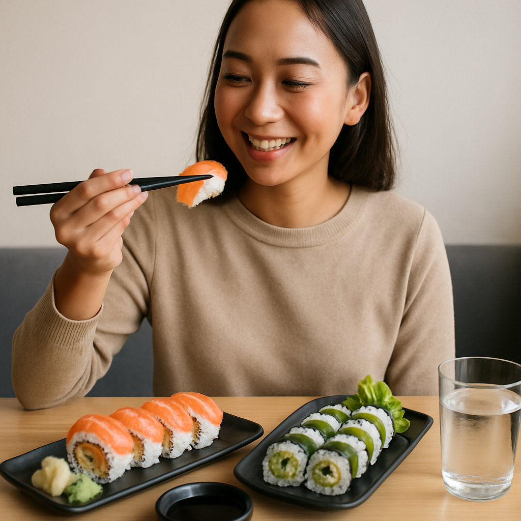 Traditional and Vegan Sushi Options